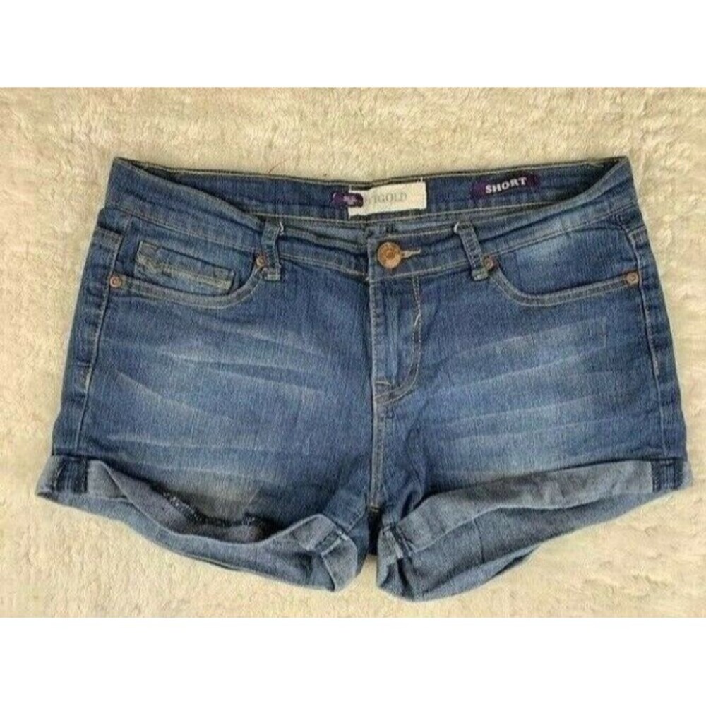 Vigold Size 9/10 Shorts Dark Wash Cuff Hem Low Rise Stretch